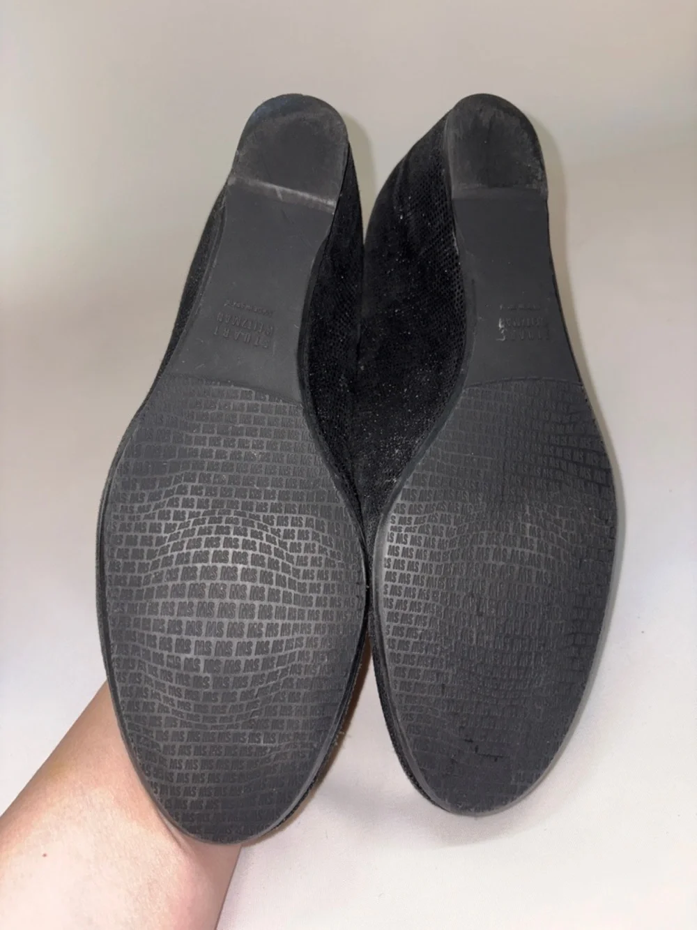 Stuart Weitzman Proper Goosebump Leather Wedge Pumps Size‎ 9 - Picture 6 of 8